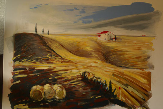 peinture à l'huile de grand tetras sur bois