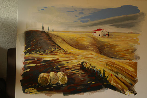 trompe l'oeil grand tetras, font-romeu 1994 peinture à l'huile de grand tetras sur bois