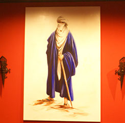 tableau acrylique sur toile représentant un touareg